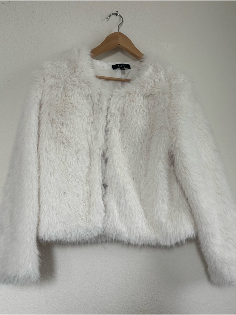 Lulu's Ivory Plush Faux Fur Teddy Jacket